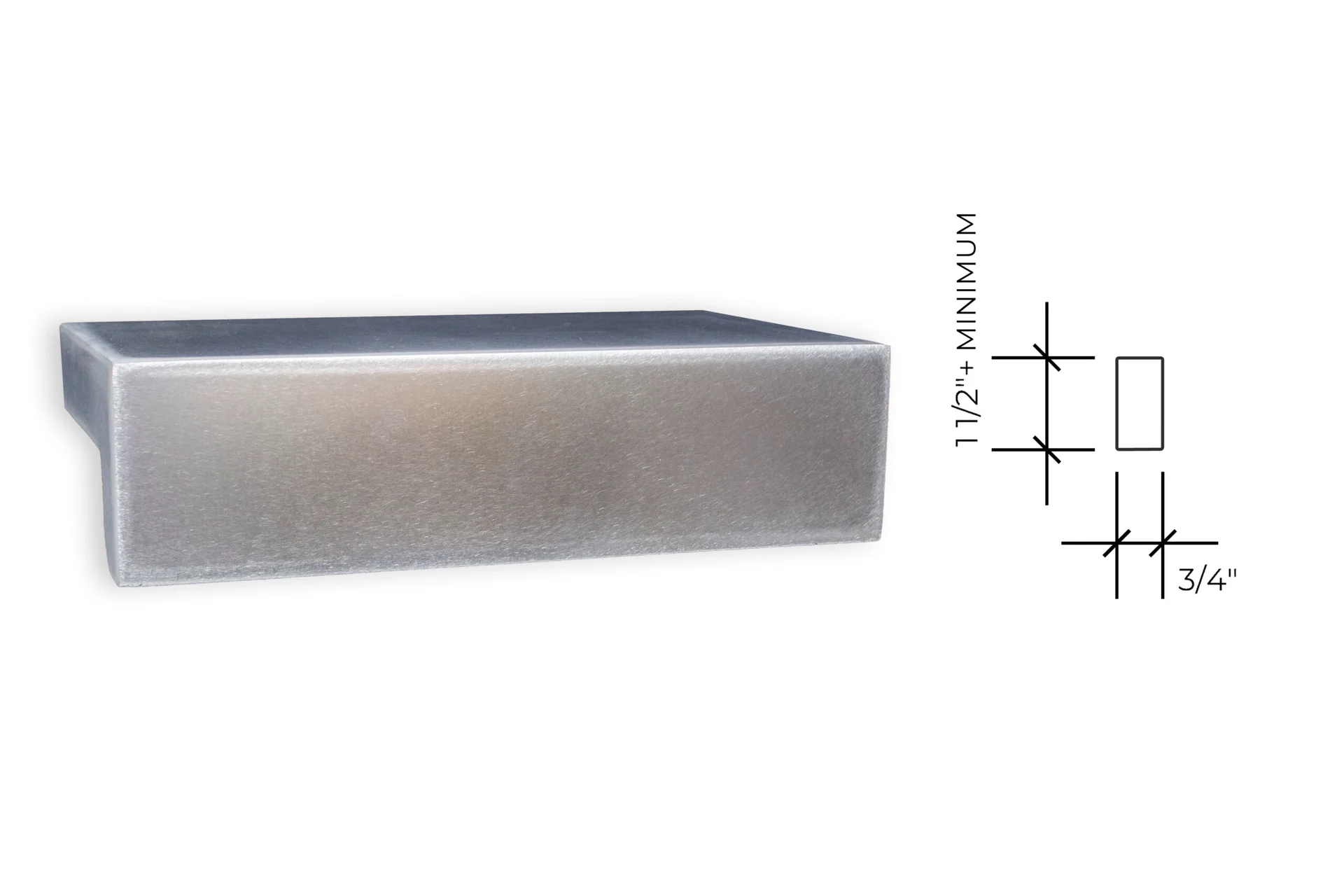 Park edge profile, shown as a photograph beside its section drawing