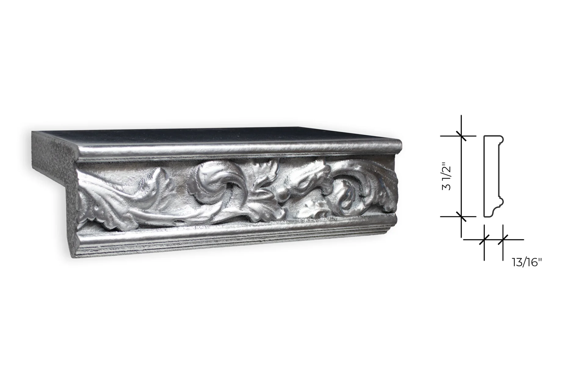 forsyth edge profile, shown as a photograph beside its section drawing