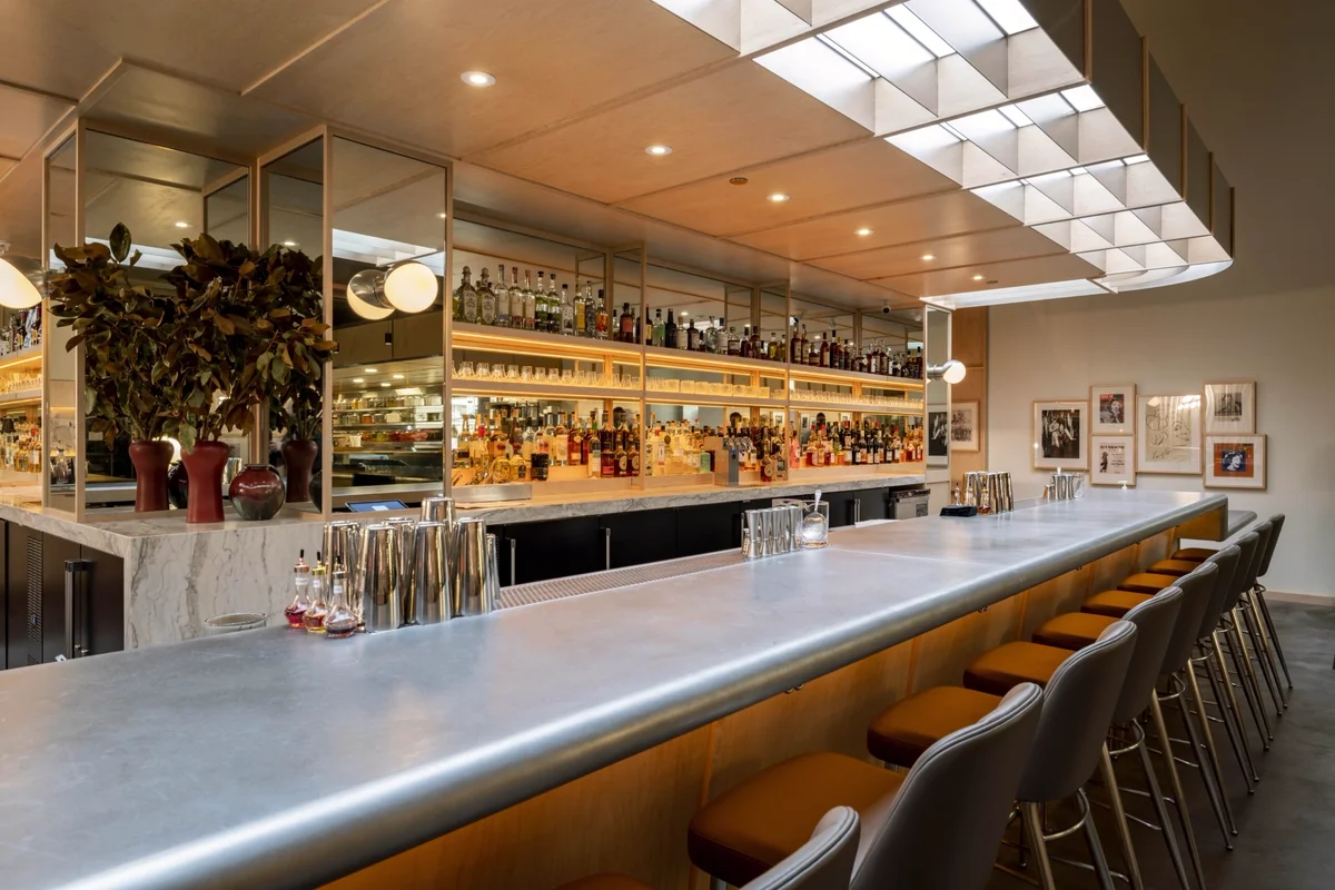 Custom cast zinc bartop by La Bastille