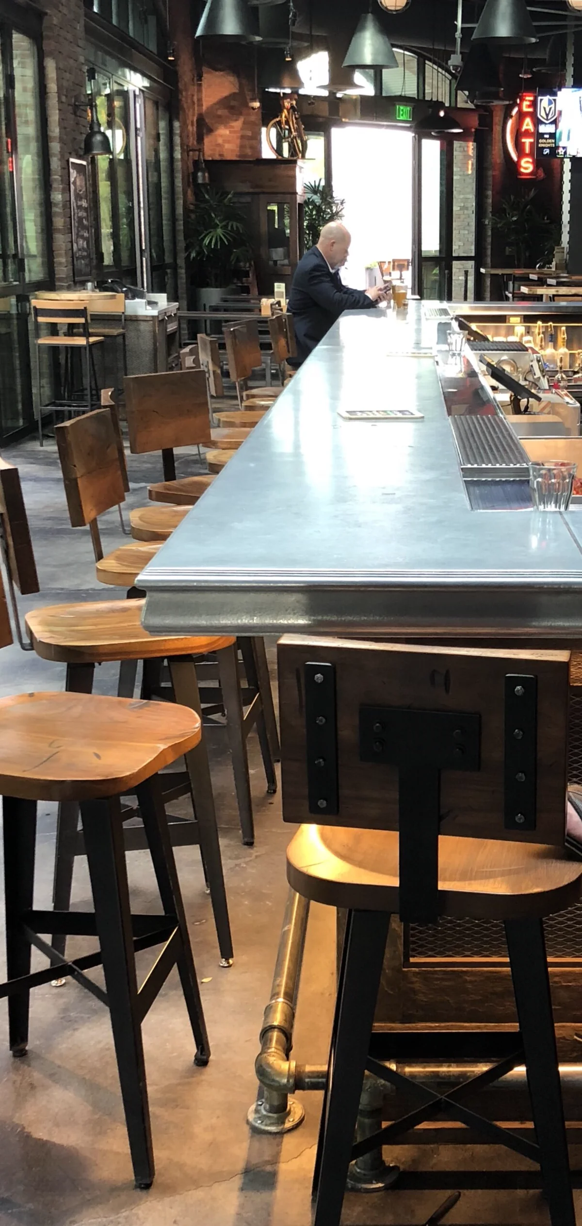 Custom cast zinc bartop by La Bastille