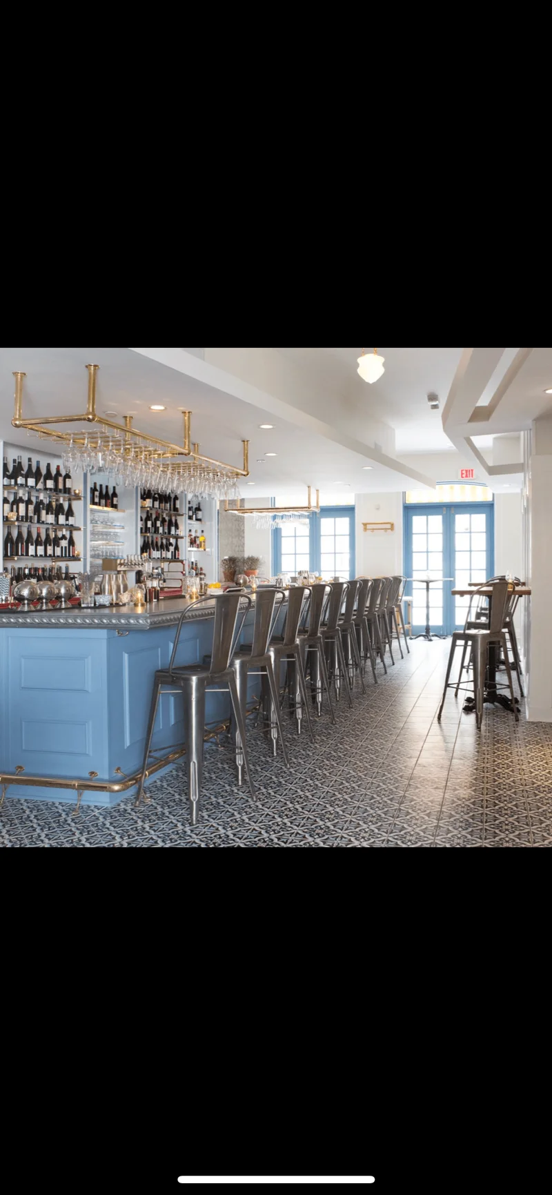 Custom cast zinc bartop by La Bastille