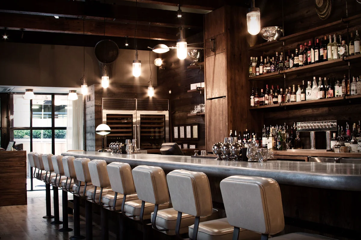 Custom cast zinc bartop by La Bastille