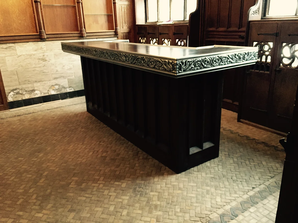 Custom cast zinc countertop by La Bastille