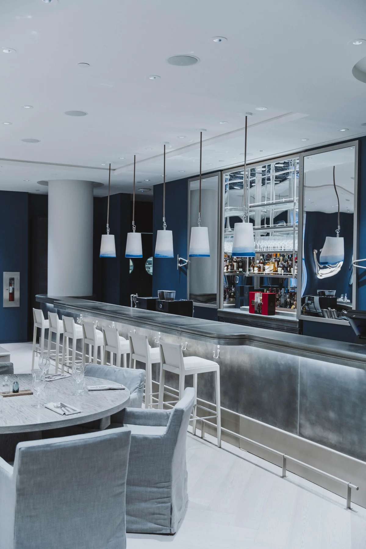 Custom cast zinc bartop by La Bastille