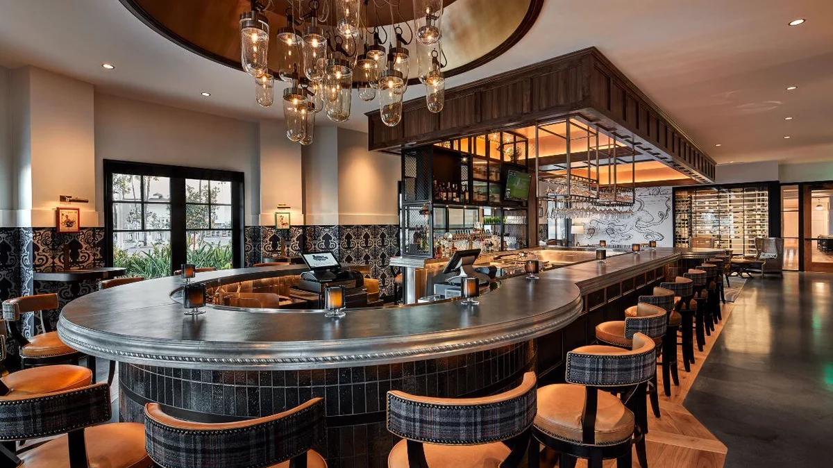 Custom cast zinc bartop by La Bastille