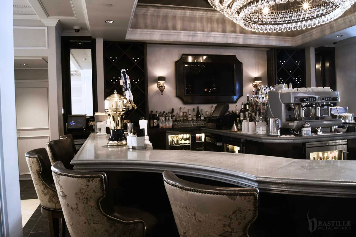 Custom cast pewter bartop by La Bastille