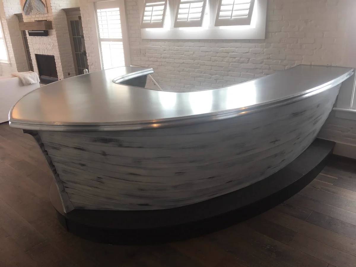 Custom cast pewter bartop by La Bastille