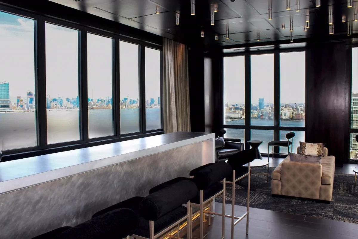 Custom cast zinc bartop by La Bastille