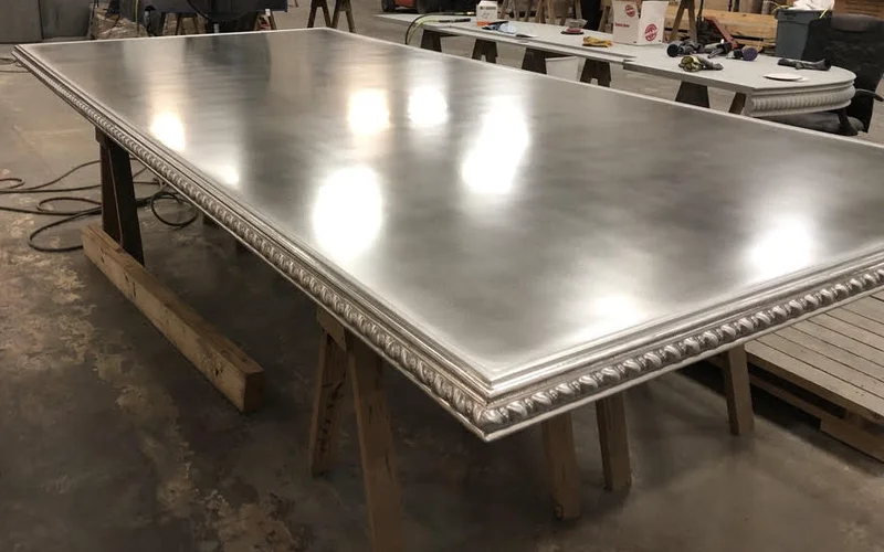 Custom cast pewter bartop by La Bastille