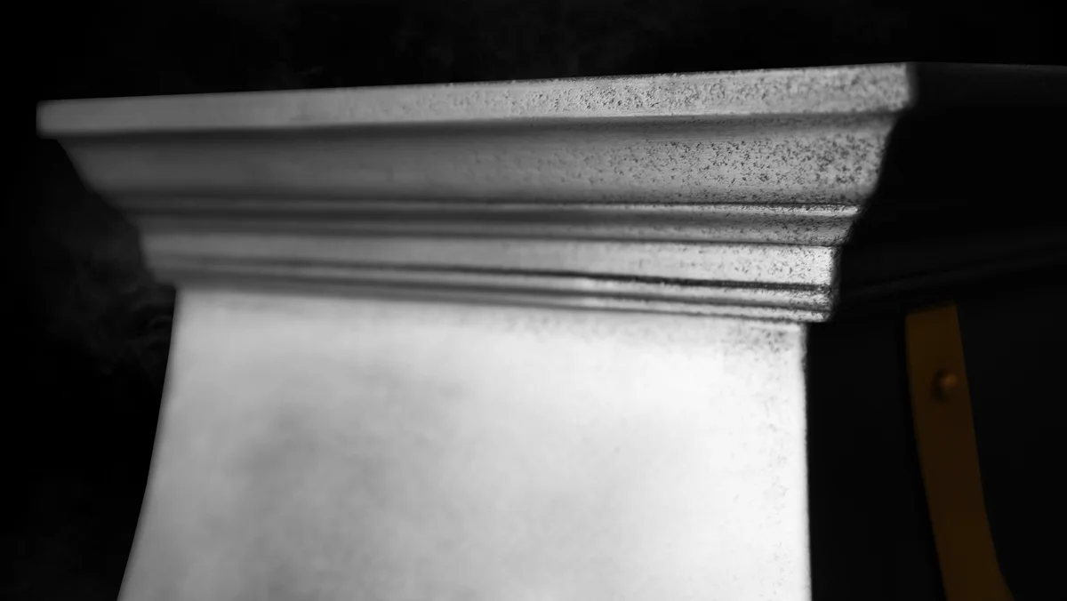 Custom cast zinc range hood by La Bastille