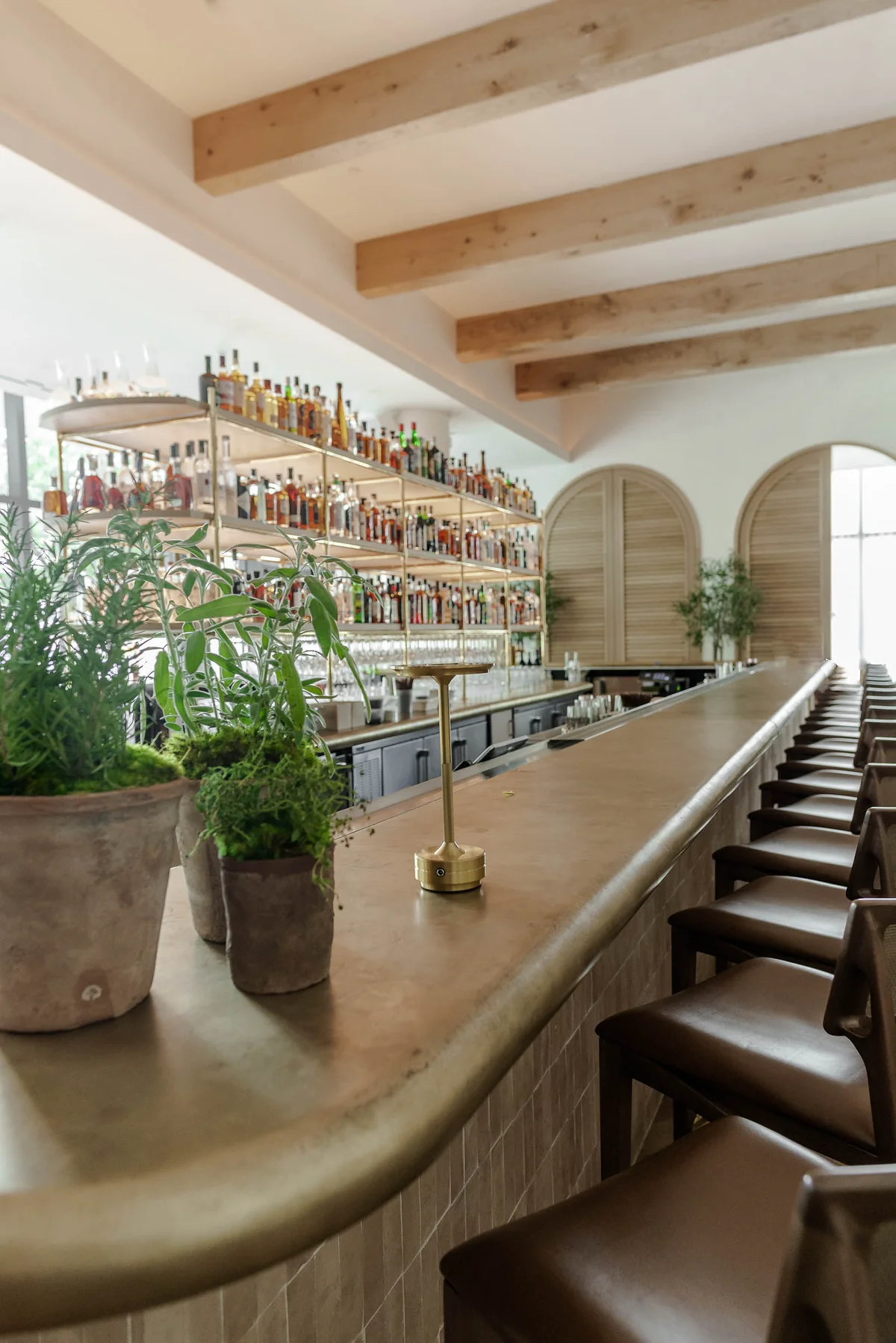 Custom cast brass bartop by La Bastille