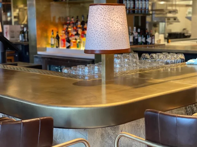 Custom cast brass bartop by La Bastille