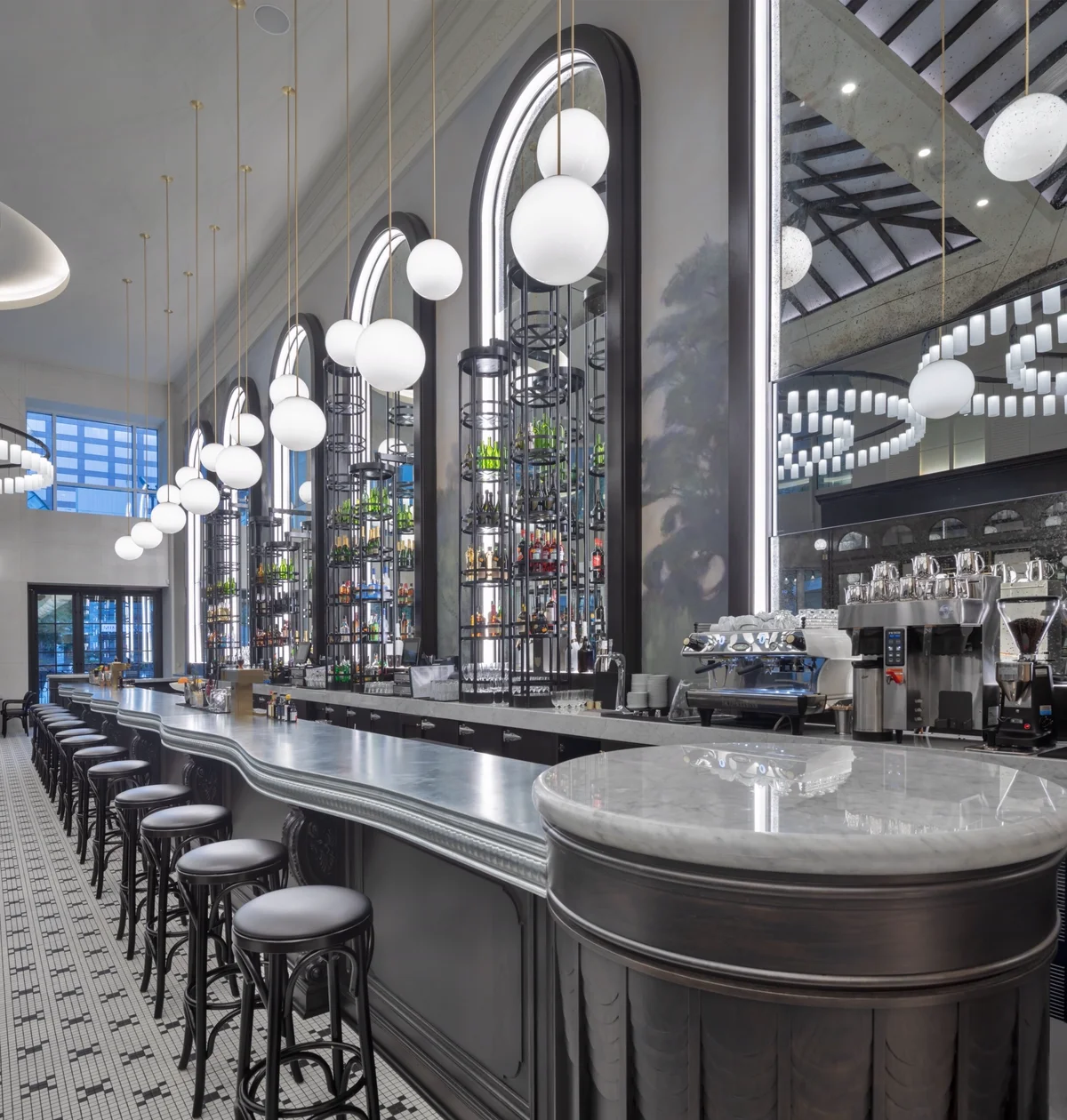 Custom cast pewter bartop by La Bastille
