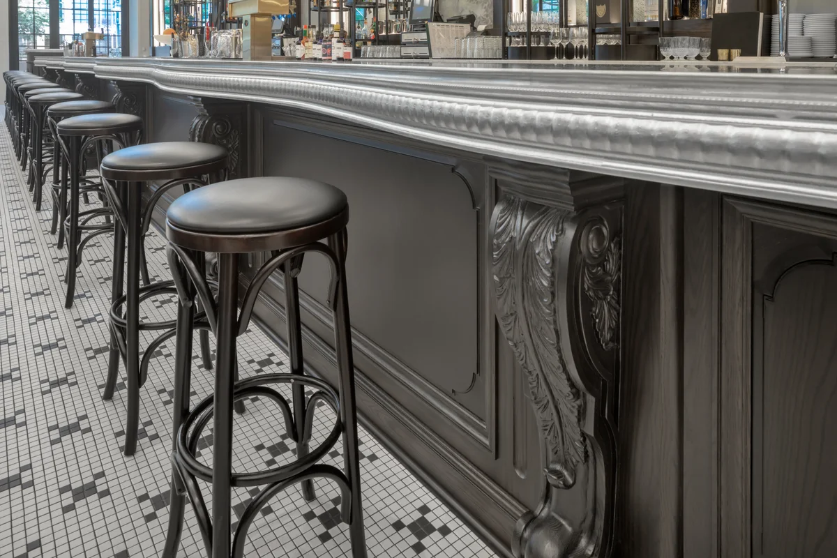 Custom cast pewter bartop by La Bastille