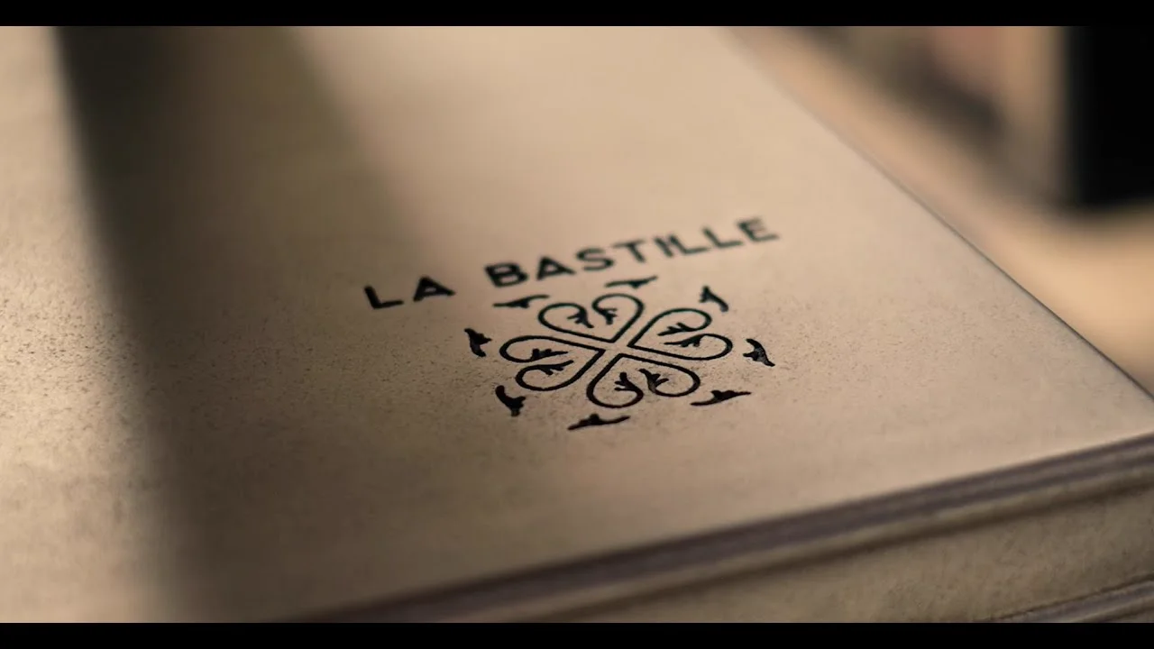 The La Bastille mark embossed on a cast metal surface